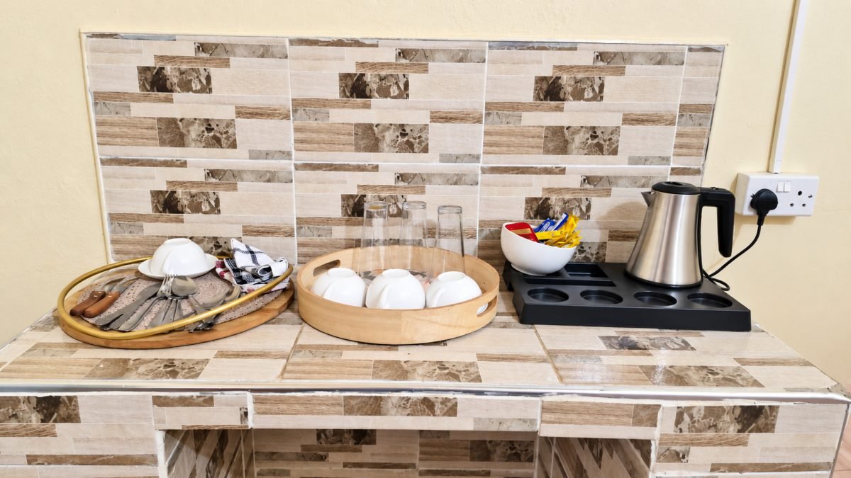 Family Chalet tea and coffee station