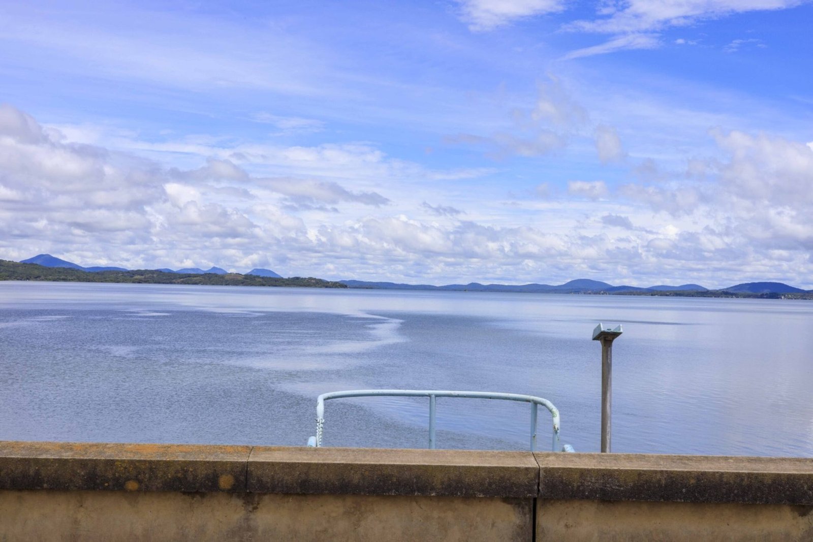 Lake Mutirikwi from the boat, hills on the far shore